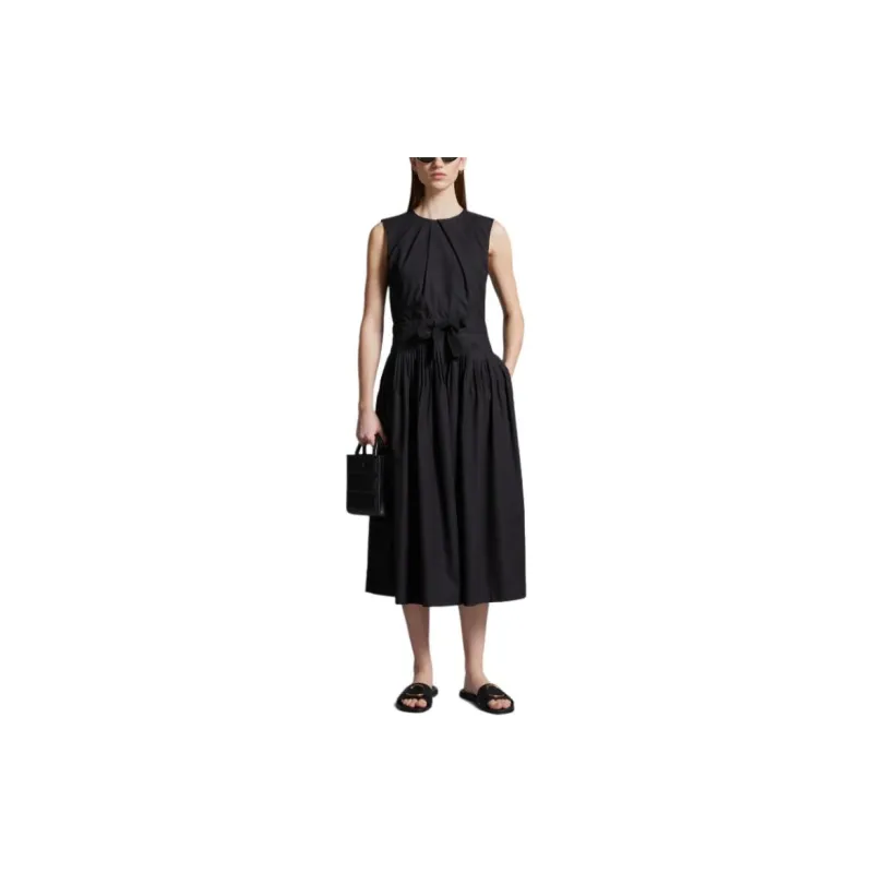 Moncler Pleated Taffeta Midi Dress-1