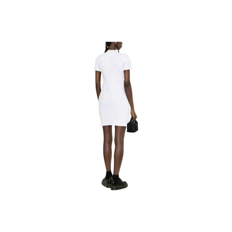 VERSACE JEANS COUTURE Short Sleeved Dresses Women's White-2