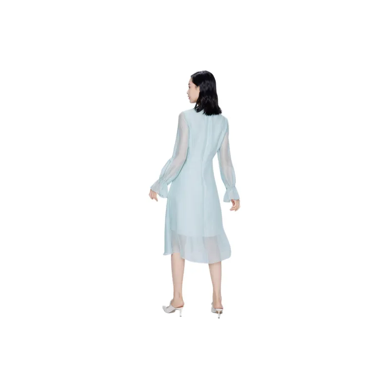 BBLLUUEE Long Sleeved Dress Women's Ice Green-3