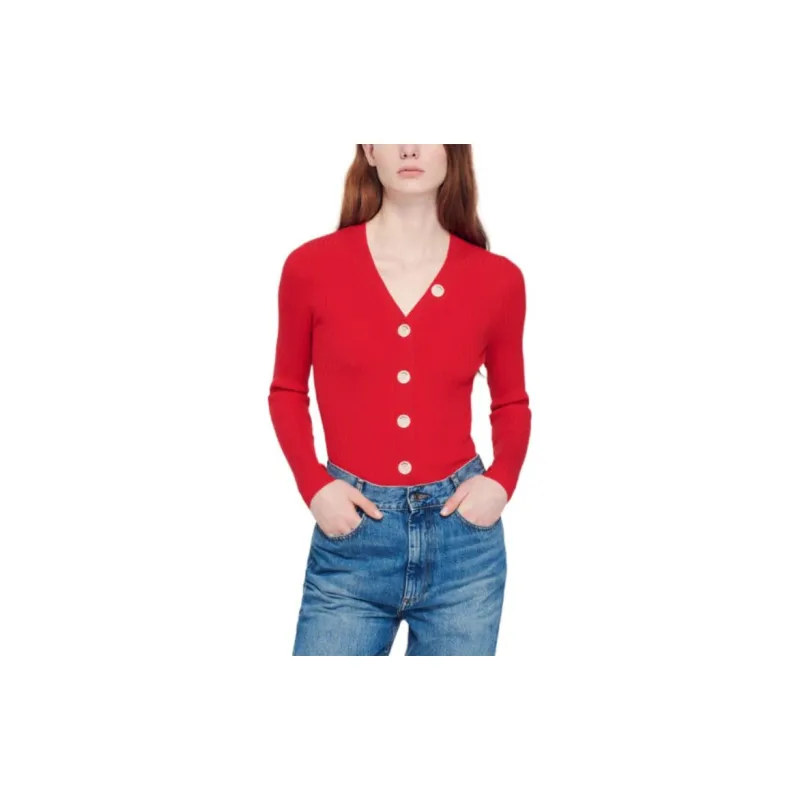 Sandro SS23 Year Of The Rabbit Capsule Collection Knitwear Women's Red-2