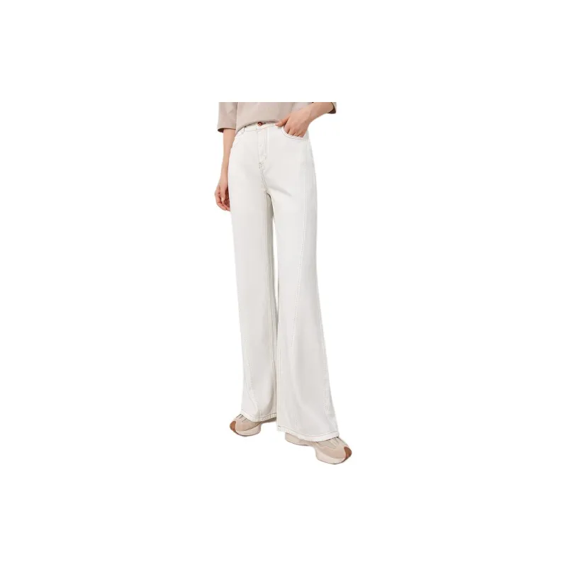 OUNIXUE Jeans Women's White-1