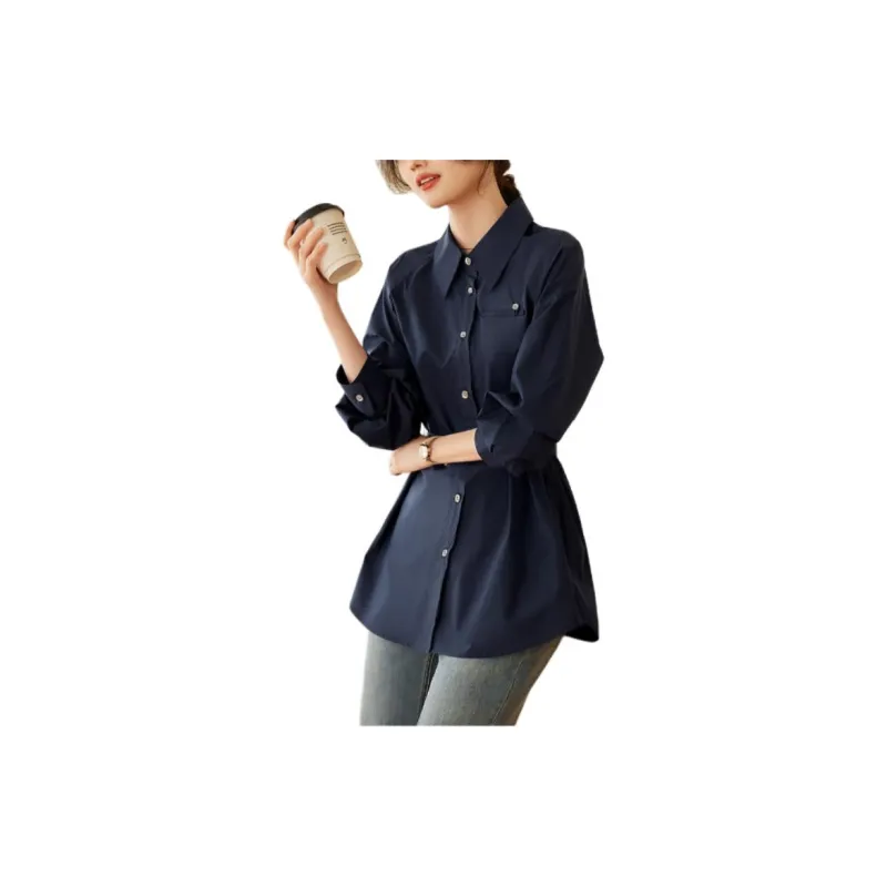XWI Shirts Women's Navy Blue-1