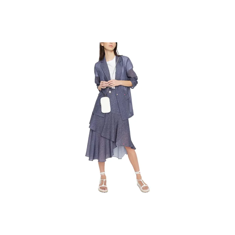 ARMANI EXCHANGE Casual Long Skirts Women's Blue-1