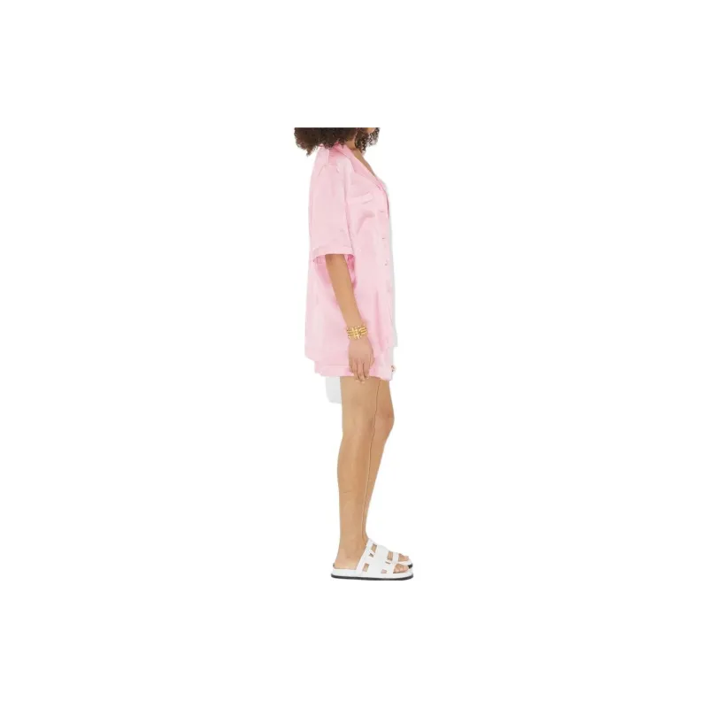 Burberry Ekd Jacquard Silk Shorts Light Pink-3