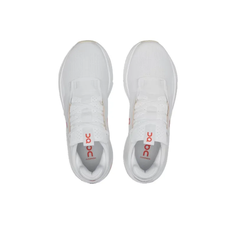 On Cloudnova 2 Anti Slip Wear Resistant Low Top Running Shoes Men's White-2