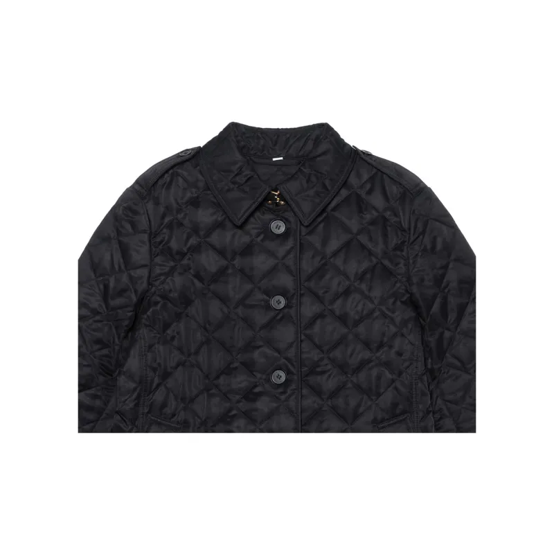 Burberry Women's Diamond Quilted Jacket Black-3