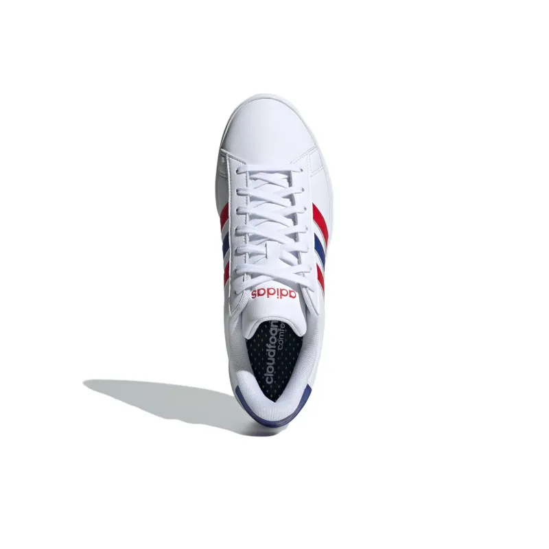 Adidas Grand Court 2.0 Cloud White Semi Lucid Blue Better Scarlet-4
