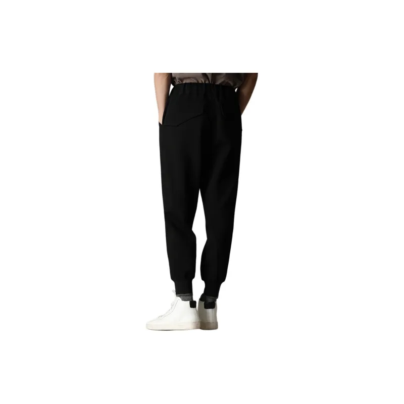 Hacikis Knitted Sports Pants Men's Sky Black-1