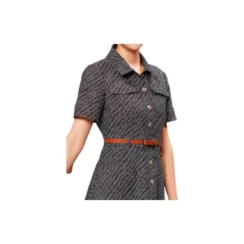 BBLLUUEE Short Sleeved Dress Women's Ink Blue