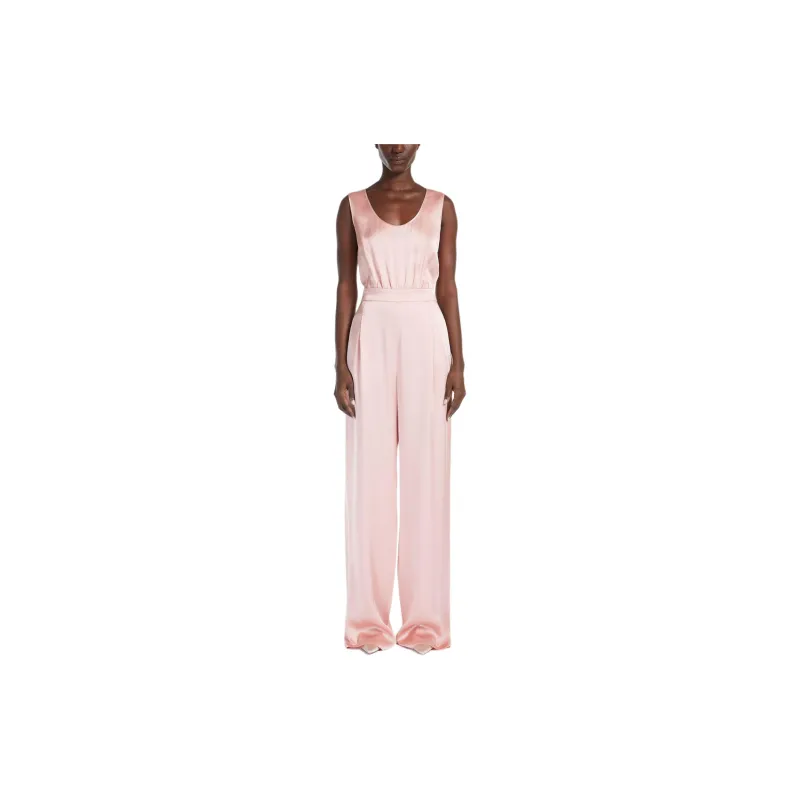 MaxMara Envers Satin Jumpsuit Women's Pink-1
