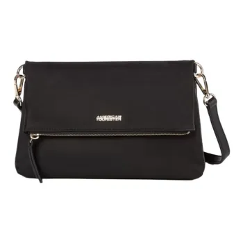 AMERICAN TOURISTER Nylon Shoulder Bag, Crossbody Bag Unisex Black
