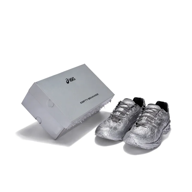 Empty Behavior x Asics GEL Nimbus 10.1 Wear Resistant Casual Running Shoes Unisex Liquid Silver-5