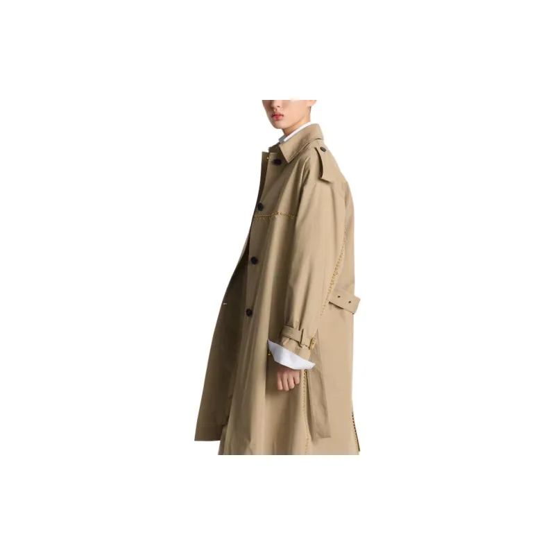 DIOR Trench Coats Women's Khaki-4