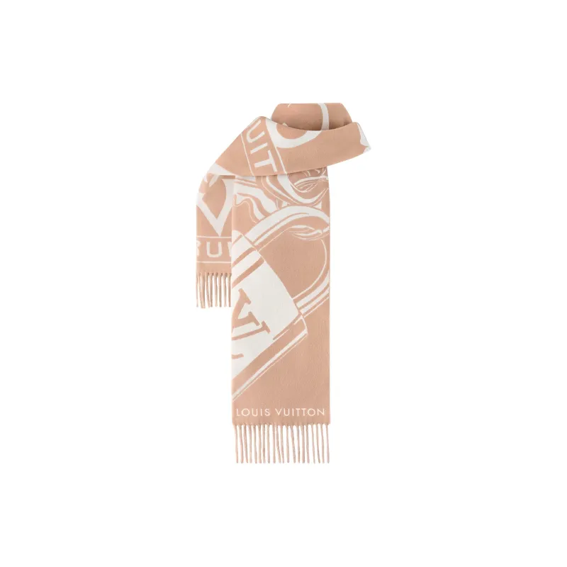LOUIS VUITTON Knit Scarves Women's Ginger Yellow-1