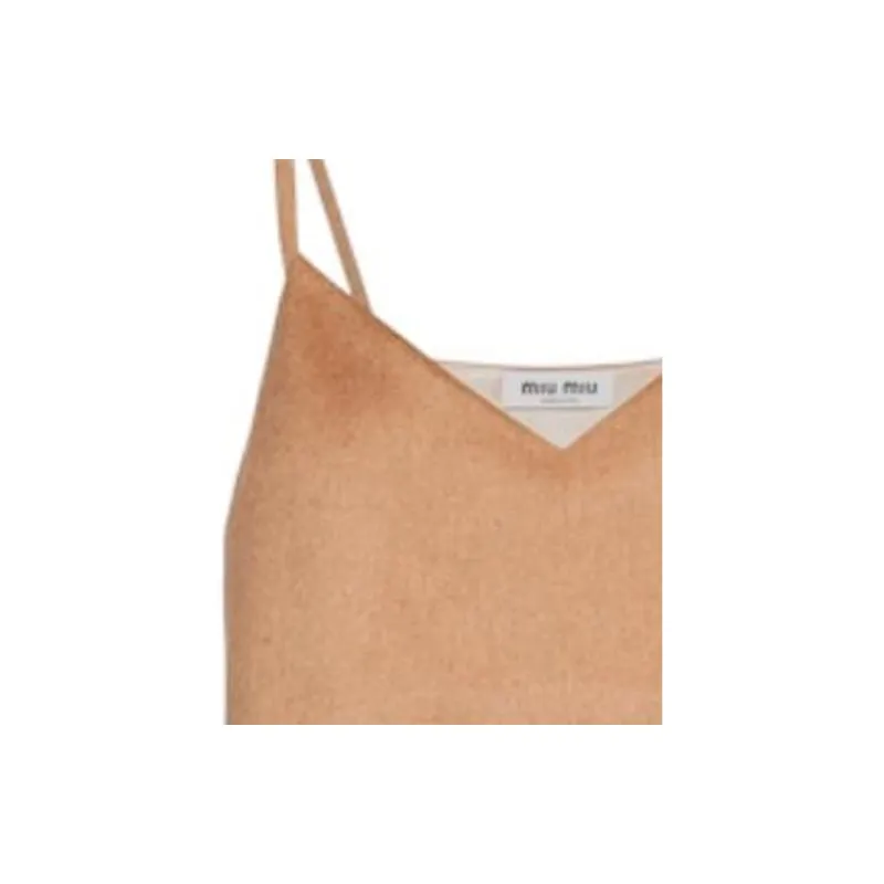 MIU MIU Camisoles Women's Camel Brown-6