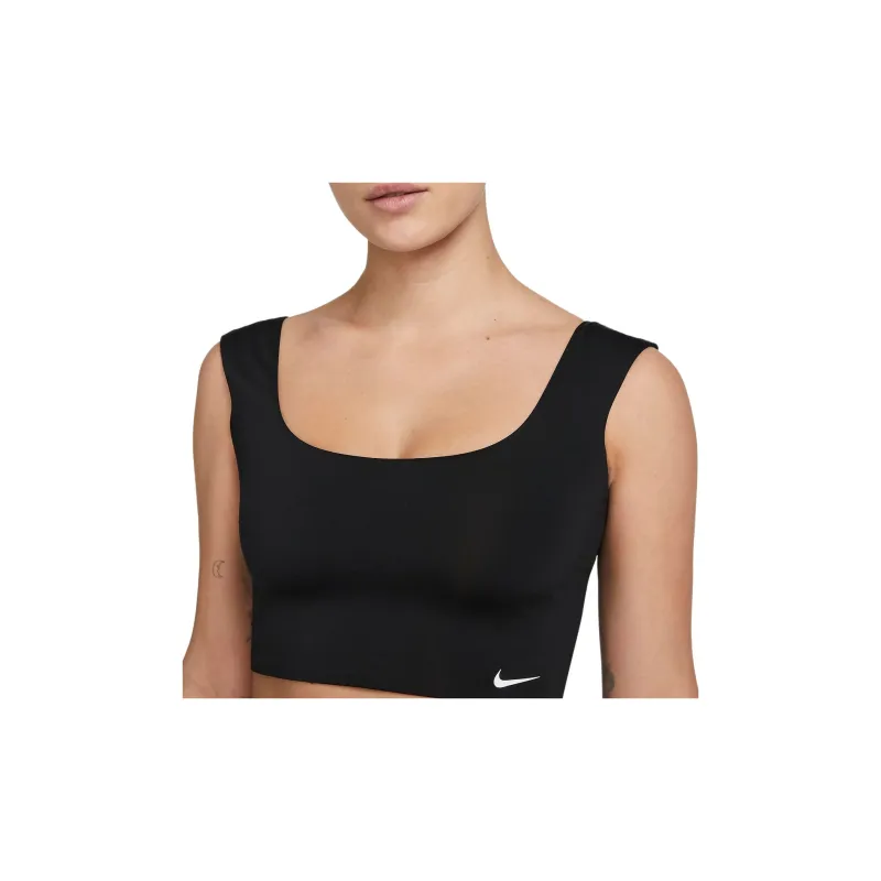 Nike Essential Women's Crop Swim Top Bikini Women's Black-3