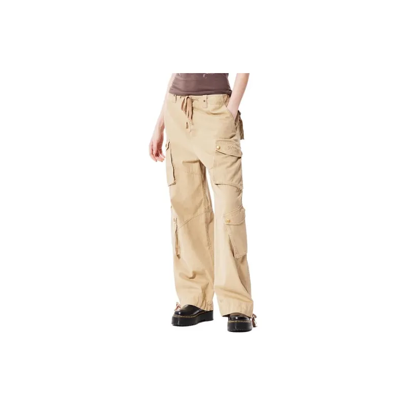 Ed Hardy FW24 Cargo Pants Women's Camel-4