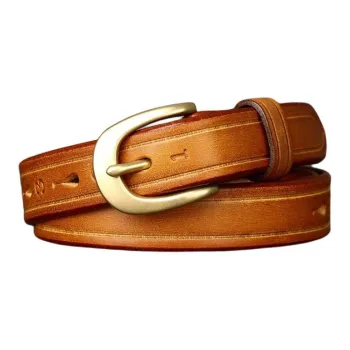 JEANSWEST Cow Leather Leather Belts Women's 2.4CM