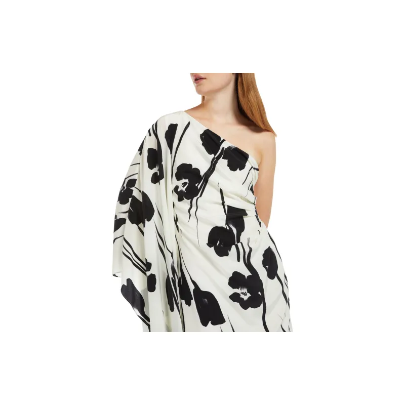 MaxMara Jonnny Floral print Satin Maxi Dress-1