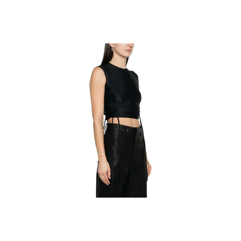 Vetements Laces Styling Tank Top 'Black'-3