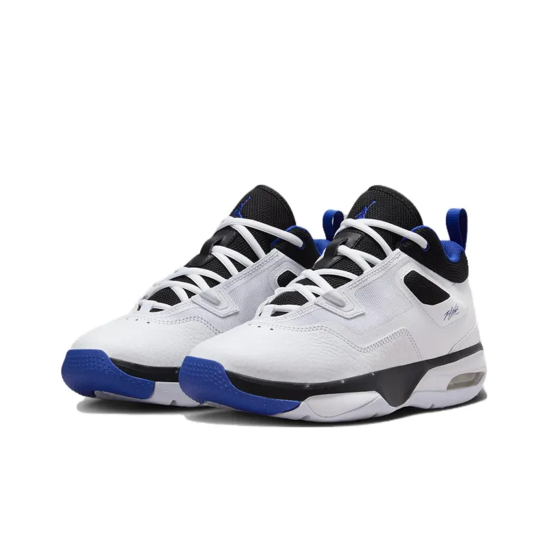 Jordan Stay Loyal Cushioning Lightweight Mid Top Children's Basketball Shoes White Black Teenagers-2