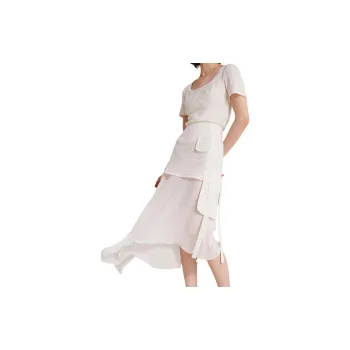 SUNDAY LIFE Casual Long Skirt Women's White