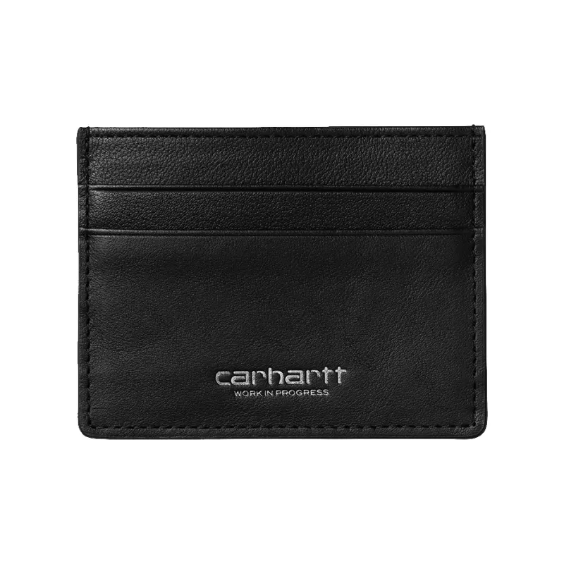 Carhartt WIP Cow Leather Card Holder Regular Unisex Black-0