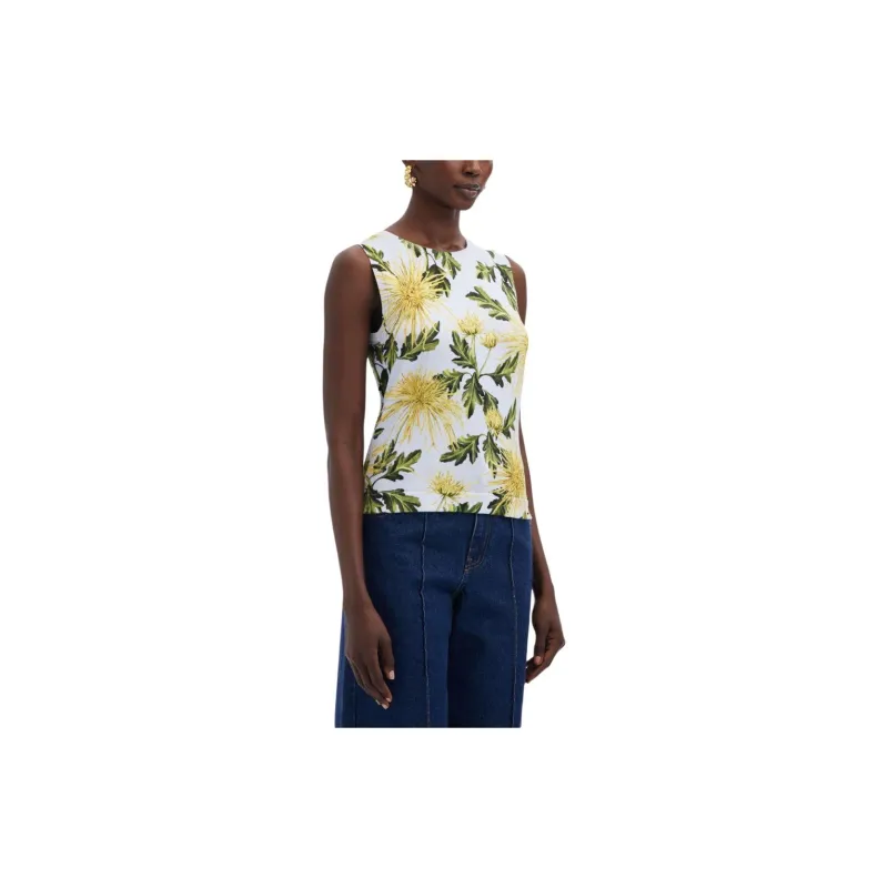Oscar De La Renta Chrysanthemum Tank-3