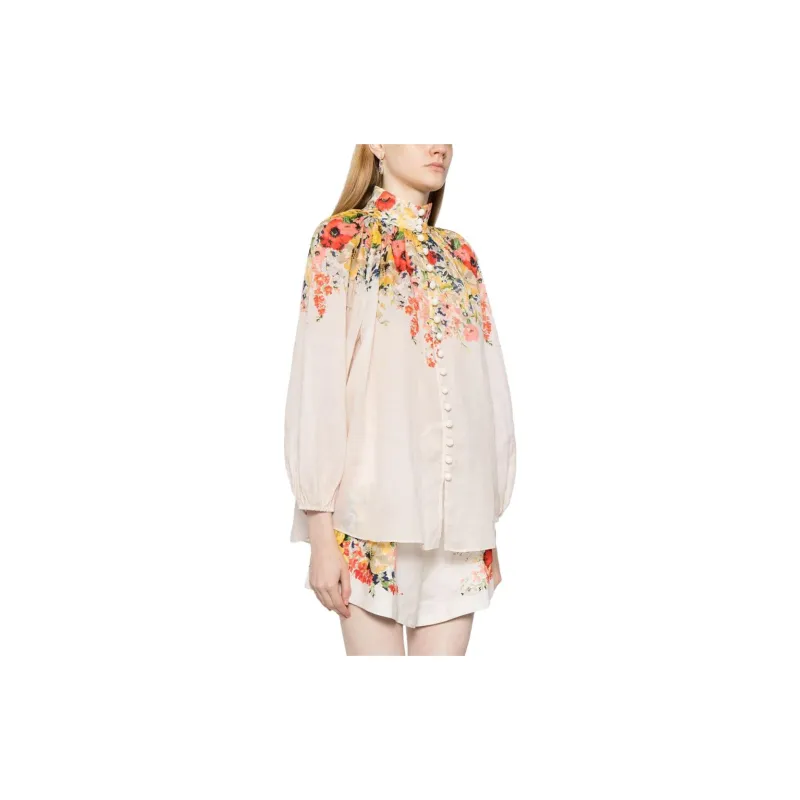 Zimmermann Alight Floral-print Linen Blouse-3