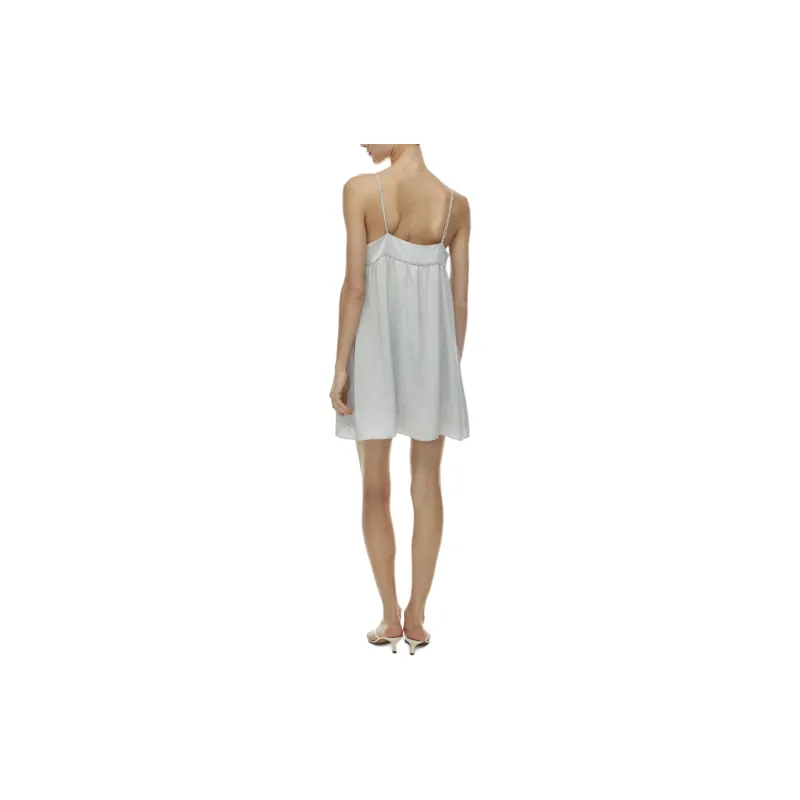 ARITZIA Wilfred Lover Satin Mini Dress Slip Dresses Women's Cool Iced Mint-3