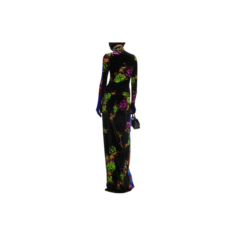Vetements Velvet Flower Styling Top With Gloves 'Floral'-2