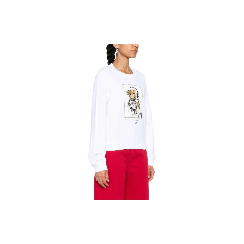 MOSCHINO Logo Printed Drawstring Hoodie-3