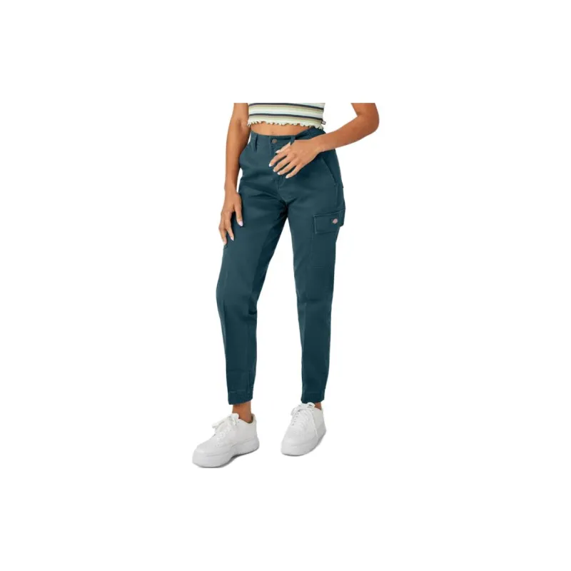 Dickies High Rise Fit Cargo Jogger Pants Casual Pants Women's Dark Green-2