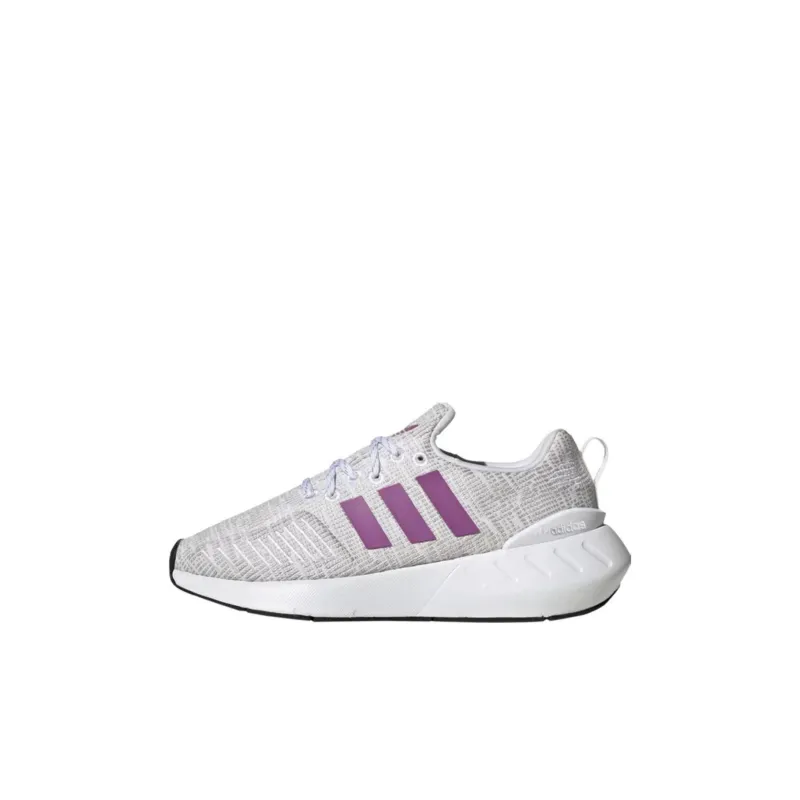 Adidas Originals Swift Run 22 Anti Slip Wear Resistant Mid Top Kids' Running Shoes Pink White Gray Kids'-0