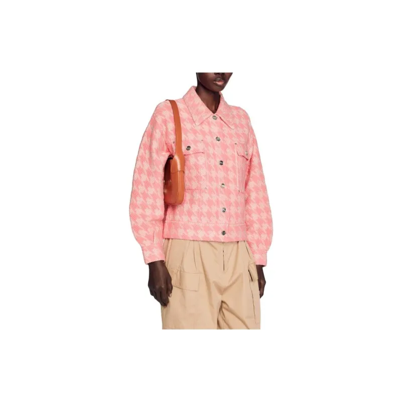 Sandro Jackets Coats Women's Pink-1
