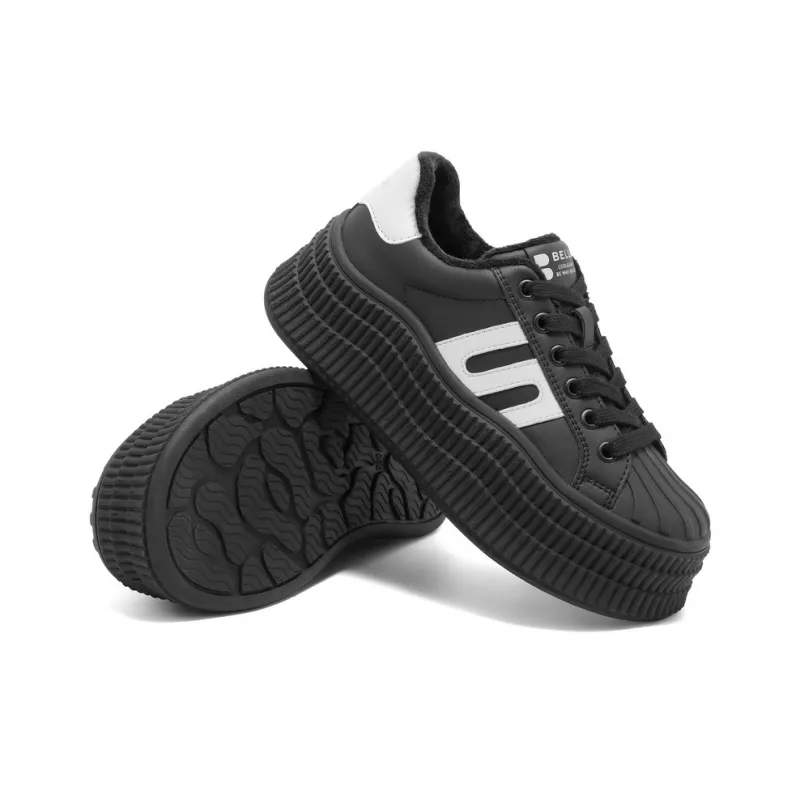 BELLE Anti Slip And Wear Resistant Lightweight Height Increasing Low Top Skateboard Shoes Women's-43
