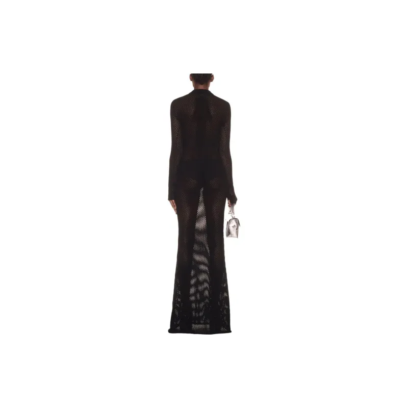 OFF-WHITE Netted Maxi Polo Dress-2
