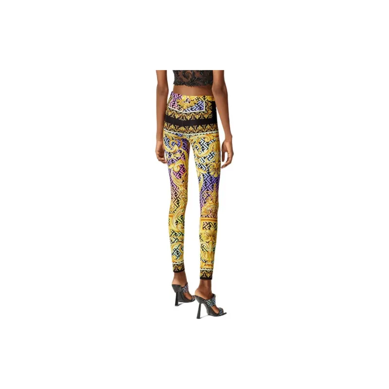 VERSACE Fendace Baroque Leggings Gold/Multi-2