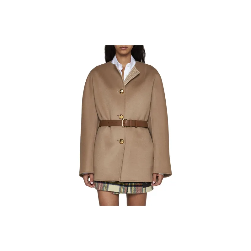 PRADA Jackets Women's Beige Yellow-2