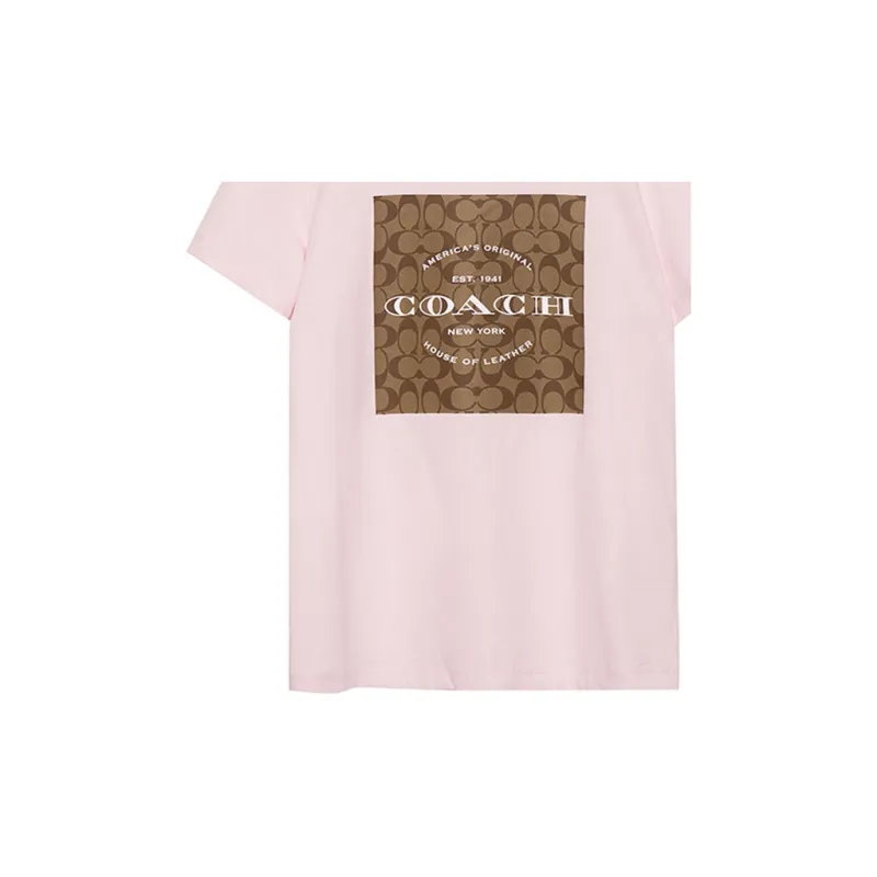 COACH Regular T Shirt Women's Pink-8