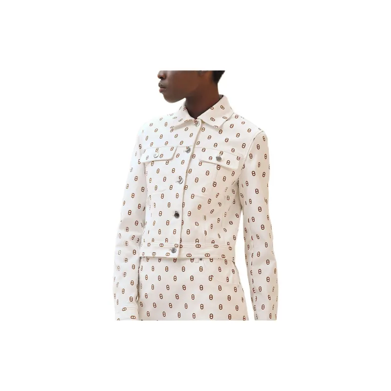 HERMES Denim Jacket Women's White-2