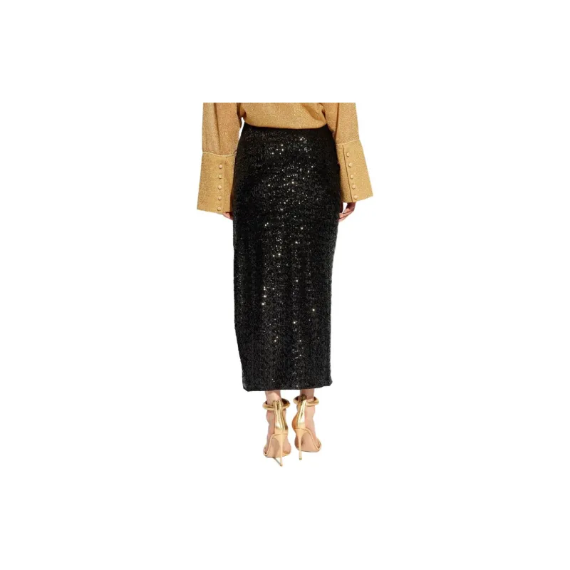 Oséree High waisted Sequin embellished Midi Skirt-2