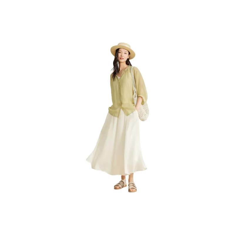 Fragment Shirt Women's Mustard Green-2