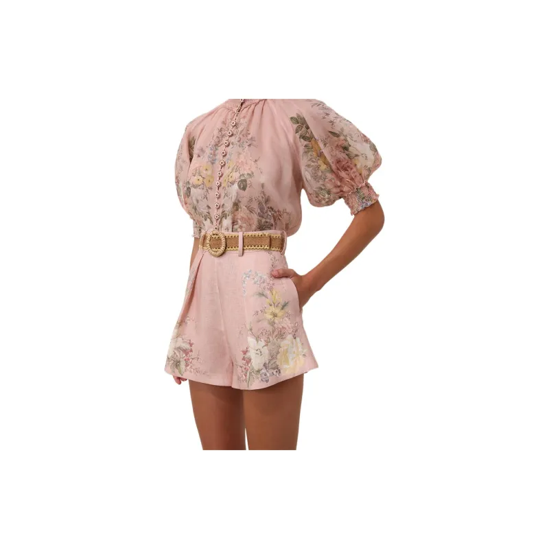 Zimmermann Waverly Floral print Linen Shorts-4