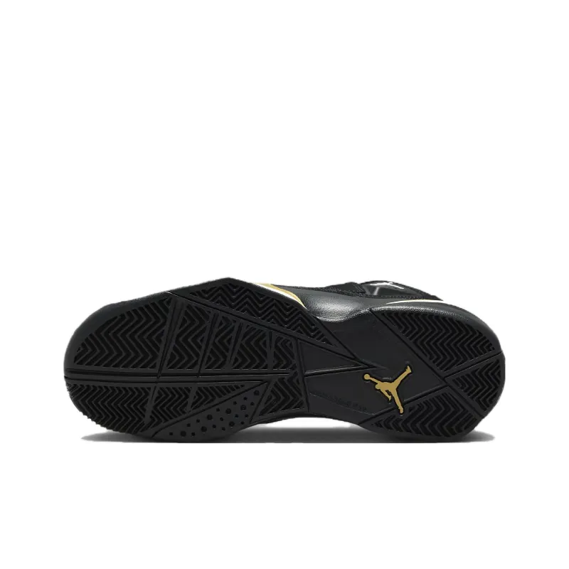 Jordan True Flight Anti-Slip Wear-Resistant High-Top Children's Basketball Shoes Black Teenagers-5