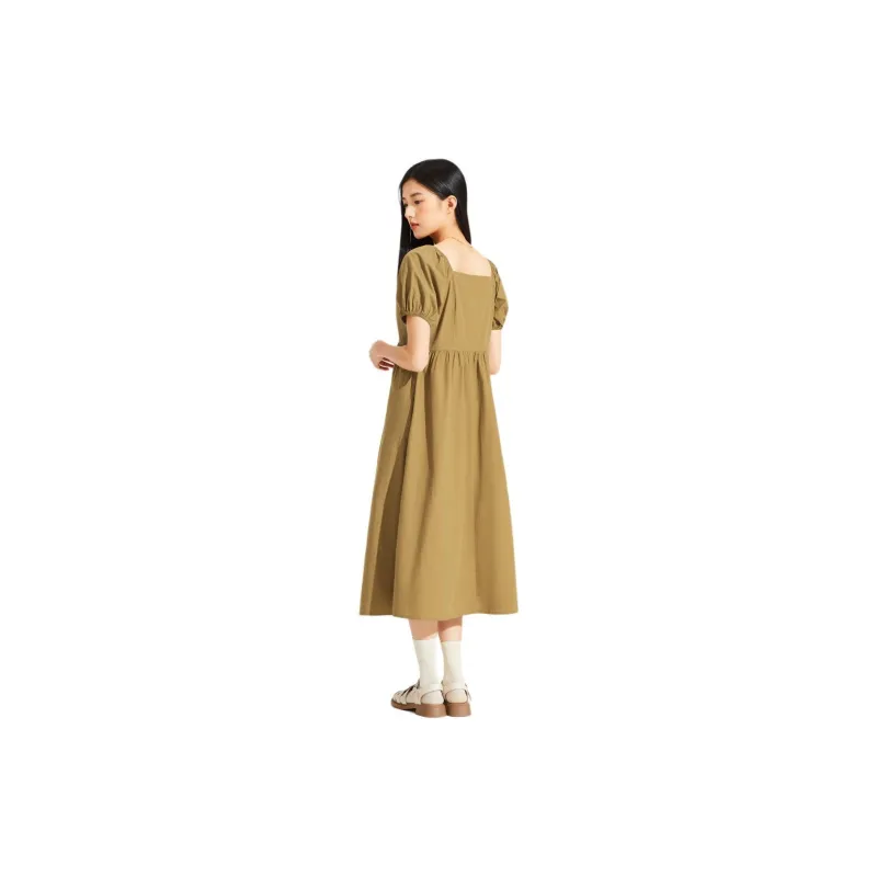 Hotwind Short Sleeved Dresses Women's Brown-2