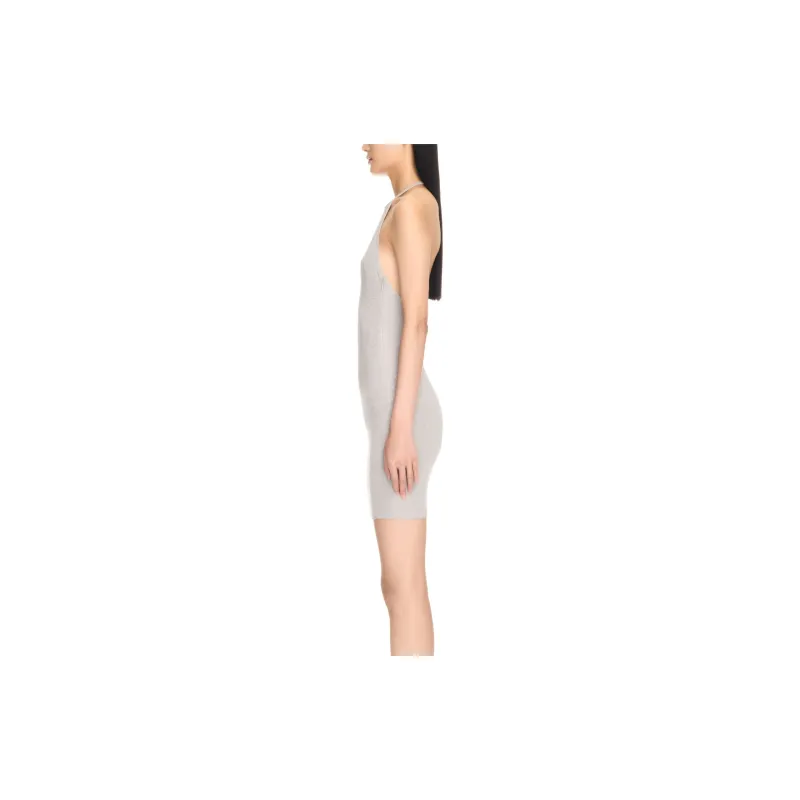 OFF-WHITE Ribbed-knit Lurex Mini Dress-3