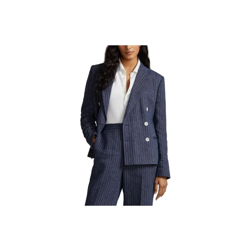 Polo Ralph Lauren Double-Breasted Pinstriped Blazer-2