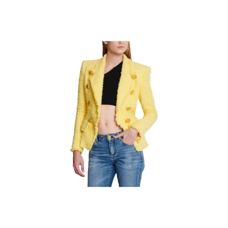BALMAIN Jackets Coats Women's Yellow-4