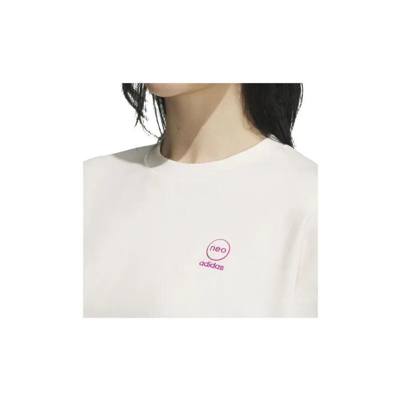 Adidas Neo Sweatshirt Women's Pink White-4